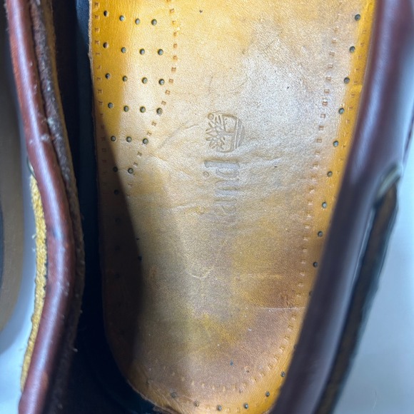Timberland Leather Boat Shoes/size 11-Burgundy Brown Preppy Mens  Classic 2 eye‎ - Picture 9 of 9